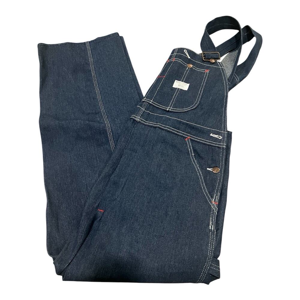 Vintage 1970s Big Mac Square Bak Denim Bib Overalls Deadstock Rare 70s